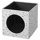 IKEA Cat Bed House LURVIG White Storage Cube House 13x15x13 fit KALLAX