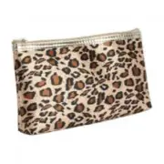 LEOPARD POUCH MAKEUP BAG Cosmetic Organizer Travel Trial Mineral Vinyl Case