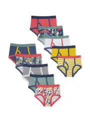 Wonder Nation Toddler Boys Brief Underwear, Sizes 2T-4T, 10 Pieces