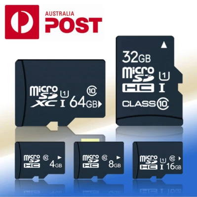 OZ Stock 4GB/8GB/16GB/32GB/64GB Micro SD SDHC Memory Card Flash TF Class 10 New