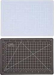 Baxnore 2PCS Self Healing Sewing Mat, A5 Practical Cutting Pad, Self Healing Cutting Mat, Craft Cutting Board, Foldable Cutting Mat for Sewing Paper Cutting