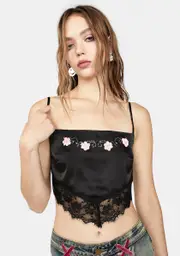 [dELiA*s by Dolls Kill] Mad Flirt Satin Crop Top