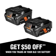 AEG 18V FORCE 5.0Ah Battery - Twin Pack