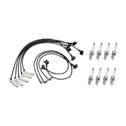 Bosch Ignition Leads + 8 x Denso Iridium Power Spark Plugs for Ford Fairlane AU