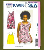 Kwik & Easy Pullover Top & Dress Sewing Pattern (Sizes XS-XL) Kwik Sew 3610