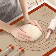 Silicone Pastry Mat, 16" X 24" Silicone Baking Mat for Counter Rolling Dough, Re