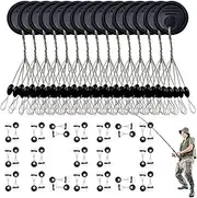 Bobber Stoppers for Fishing - Bead Stoppers Fishing - Float Rubber Bead Stoppers Fishing, Column Olive-Shaped Matte Black Fishing Bead Stopper for Professional Competition & Daily Leisure