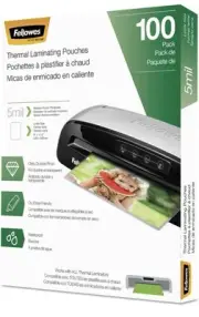 Fellowes Laminating Pouches Letter Size Hot Pouch 9 x 11.5 5 mil 100 pack