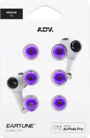 ADV Eartune Fidelity UF- A Premium Memory Foam Tips for AirPods Pro (Purple)