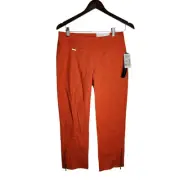Y2K Peck & Peck Orange Rayon Blend Tummy Control Eva Crop Pant Womens Size 6 NWT
