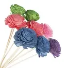 8pcs Artificial Multicoloured Flower Rattan Reed Sticks Fragrance Diffuser Decor
