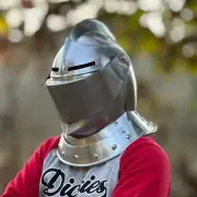 Medieval Knight Metal Close Helmet Battle Knight Visor Helmet Larp Cosplay