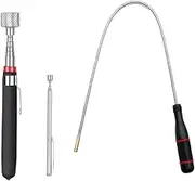 3 Pack Telescoping Magnet Pick-up Tool Set - Retrieving Telescoping Magnet Pickup Tools，Extendable Magnetic Pick Up Tools，Bendable Spring Magnet Stick