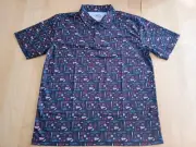 Arizona Diamondbacks Mens XL Polo Shirt Black Geometric AOP Logo Sanderson Ford