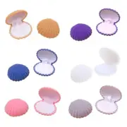 Novel Shell Box Cloth Pair Ring Earrings Jewelry Box Necklace