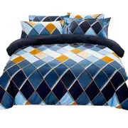 Diamond Blue Quilt Cover Set