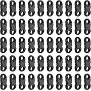Zalizr 50 PCS Safety Breakaway Buckles, 6 MM Mini Quick Release Plastic Buckles for Paracord, DIY Crafts, Camera Straps, Braided Necklaces (28 x 11 MM / 1.10 x 0.43 IN, Black)
