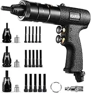 KIARUO Pneumatic Rivet Nut Gun M6 M8 M10 Metric with Self-locking Head Gun,Industrial Grade Adjustable Speed Pull Rivnut Gun Model:LM07 Button Switch