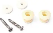 Frediuo 6x 2 Pieces Cream Strap Lock for Acoustic Electric Guitar