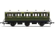 [Hornby] R40086A SR 3rd Class 5 Door 6 Wheel Coach. Electric Lights + Step Boards 1909, Green