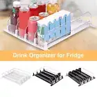 Drink Organizer for Fridge Self-Sliding Soda Can Dispenser with Locking QAMNL