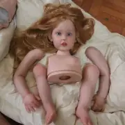 30" Reborn Toddler with Hand-Rooted Hair Painted Kit DIY Part Long Yellow Hair