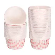Cupcake Liners, 50Pcs Cupcake Muffins Liners Holders(Light Pink and White)