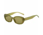 Retro Cat'S Eye Round Frame Sunglasses Fashion Trend Sunglasses, Made Of Pc, Hd,Green