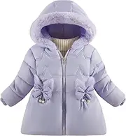 [KEOYA] Girl's Sherpa Fleece Lined Down Coats Winter Warm Fur Hooded Windproof Puffer Jacket