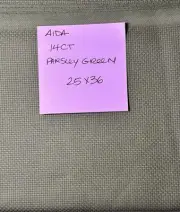 Aida Cloth 14 Count Parsley 25x36