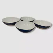 Neiman Marcus Blue Cosmopolitan Cereal Bowl Set/ 4