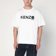 [KENZO] White cotton T-shirt with logo XL White