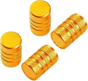 Compatible with I40 I30 I20 IX35 IX20 Solaris Genesis Azera Santafe Car Wheel Tire Valve Caps Tyre Stem Covers Airdust Waterproof(Golden 1)