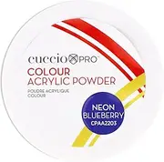 Cuccio Colour Color Acrylic Powder - 14 Days Of Durability - Highly Pigmented - Unbeatable High-Gloss Shine - Full Color Acrylic Application - Used For Art Creations - Neon Blueberry - 45 G