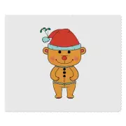 2 x 'Teddy Bear Gingerbread With Mistletoe' Lens Cleaning Cloths (LC00028064)