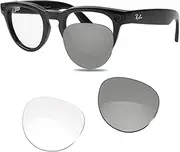 [Glintbay] Replacement Sunglass for Ray-Ban RW4009 50mm Photochromic Clear Lenses for the Meta Series, Adapted to Headliner Frames, Photochromic Clear Non-polarized, Small