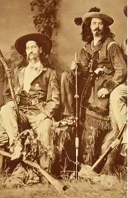 Wild Bill Hickok and Buffalo Bill Cody Western Figure From Actual Photo 8" X 10"