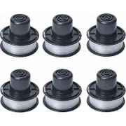 Pbb PB A6226 Line Spool Compatible with Black and Decker Auftipp Automatic Grass Trimmer GL250 / GL310 / GL360 / GL360SB with 6m line, 6pack