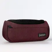 Student zipper pencil bag creative portable pencil case large capacity children canvas bag RED COLOR
