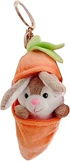 lyanny Bunny Plush Toy | Easter Plush Rabbit Keychain - Cute Soft Funny Skin-Friendly Multi-Functional Ornament with Carrot Design for Family Friends Colleagues