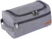 [mamaliu] Portable Hanging Wash Bag Portable Waterproof Cosmetic Bag Travel Outdoor Storage Bag (Gray)