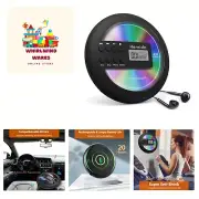 Rechargeable Portable CD Player for Car, Discman CD Player with FM Transmitte...