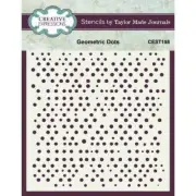 Creative Expressions Geometric Dots Stencil 6 in x 8 in by Taylor Made Journals