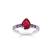 Genuine THOMAS SABO Heritage Glam Solitaire ring with colourful stones