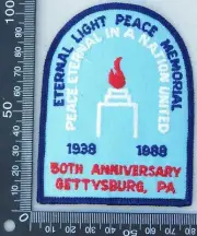 1988 GETTYSBURG PA 50TH ANNIVERSARY EMBROIDERED PATCH WOVEN CLOTH SEW-ON BADGE