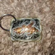 Silver Concho Keychain Calf Roper/ Bulldogger Western Cowboycore