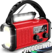 10000mAh Emergency Crank Radio, NOAA/AM/FM, Solar Radio, SOS, Flashlight