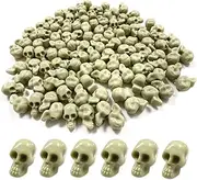 Mini Halloween Skulls, 100 Pcs Horror Plastic Skull Head Decorations for Halloween Bar Home Table Decoration Party Supplies (0.78 Inch)