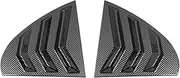 Black Rear Quarter Window Louver Shutter Side Vent Panel Cover Trim Accessories Compatible For Mercedes-Benz C Class W206 Sedan 2022-2024(Carbon Fiber Style)