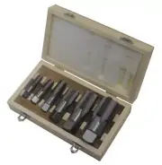 Drill America 6 Piece High Speed Steel NPT Pipe Tap Set (DWTHS1/4-1-1/4SET)